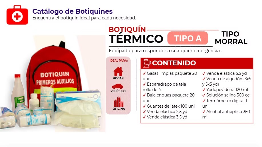 Botiquín térmico Tipo A · morral