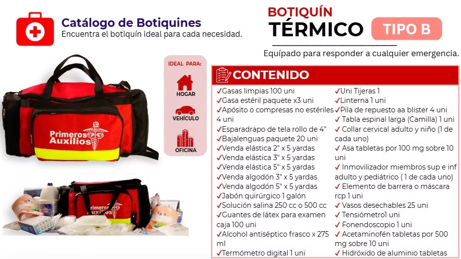 Botiquín térmico Tipo B · carriel